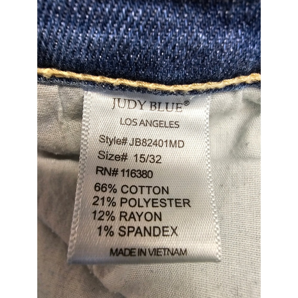 Judy Blue High Waist Wide Leg Jeans Light Wash Denim Size 15/32 JB82401MD - Picture 5 of 8